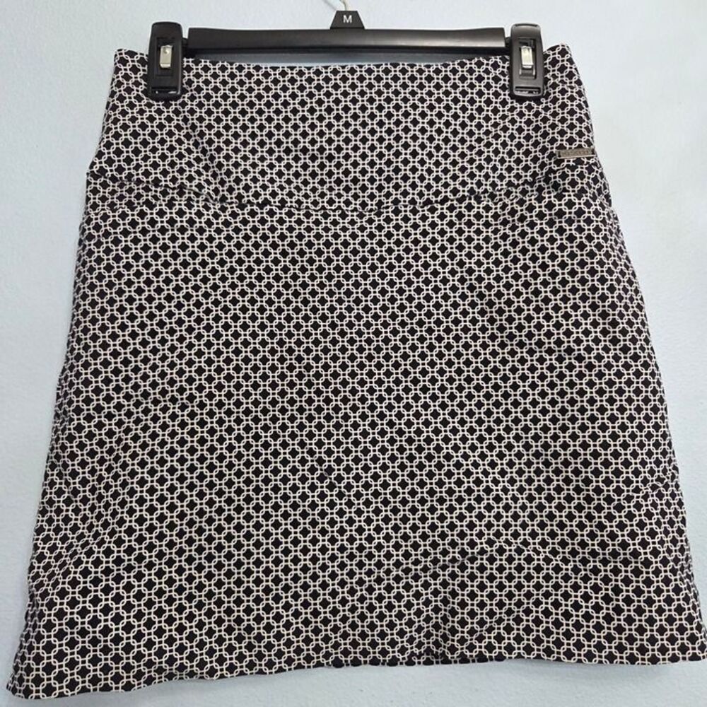 SC & Co Skirt Skort Black White Geometric Pull On Pockets Tummy Control SMALL